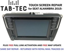 Touchscreen Repair SEAT ALHAMBRA Radio Sat Nav+Latest Maps+ Carplay Activation