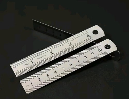 10cm steel ruler precision - steel,