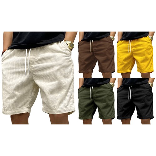 Summer men corduroy shorts - men's,