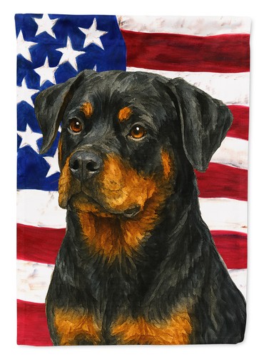 Rottweiler american flag - rottweiler,