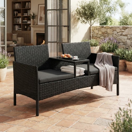 Elegant dark grey rattan - dark,