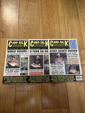 3 X Vintage Carp Talk 1994 Fishing Magazine Issues 18,19,20