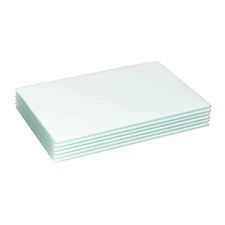 6x White 30cm x 20cm Glass