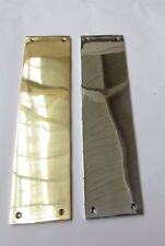12" HEAVY DUTY SOLID CAST BRASS FINGER PLATE DOOR PUSH PLATE NEW