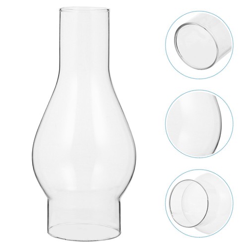 Clear glass chimney lamp shade - lamp,