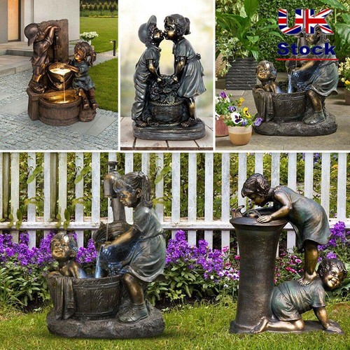 Crafts statues boy - and, girl