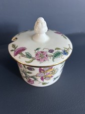 Vintage Minton Sugar Bowl With Lid Haddon Hall Bone China Made In England