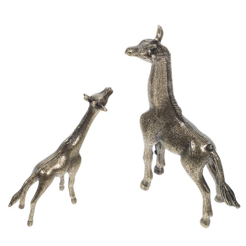2pcs brass giraffe sculptures - 2pcs,