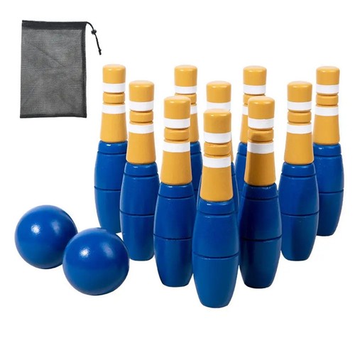 Wooden bowling indoor outdoor - wooden,