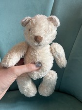 Vintage Mothercare My First Teddy Bear Soft Plush Toy 8” Comforter Blue Label