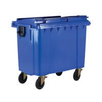 Wheelie Bin with Flat Lid 1100