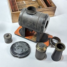 Antique Small Magic Lantern Slide Projector PLUS 14 Slides Half Boxed