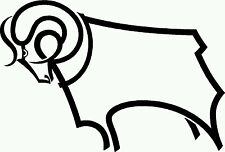 Derby Ram 200mm x1 35mm Decal in White or Black