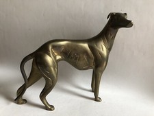 Vintage Brass Greyhound Lurcher Whippet Dog Figure Figurine Ornament
