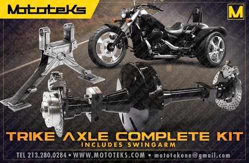Harley trike axle conversion - axle,
