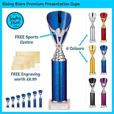 PRESENTATION CUP TROPHY - Gold or Silver Sports Award Trophies, FREE ENGRAVING