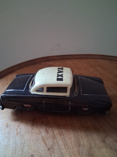 Tinplate friction toy taxi - tinplate,