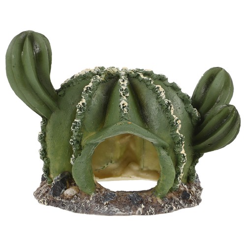 Green resin lizard hideout - lizard,