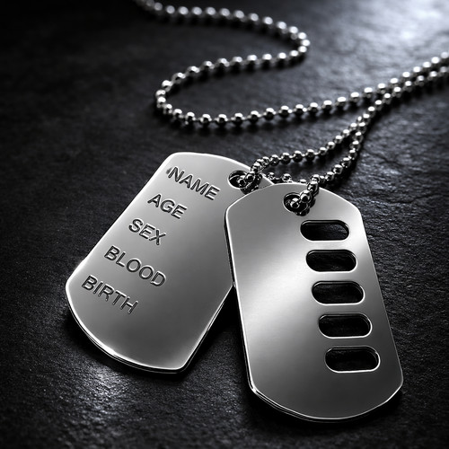 Military dog tags necklace - military,
