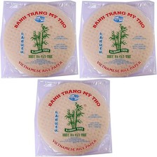 Bamboo Tree Round Rice Paper (22 CM) - 340g (Pack of 3) I Great for Spring Roll