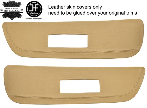 Beige leather front door - leather,