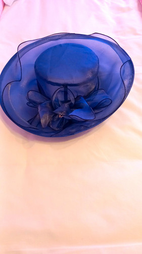 Women blue organza wide - blue,