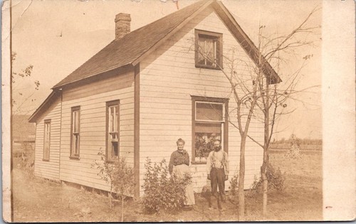 Postcard rppc small - postcard, house