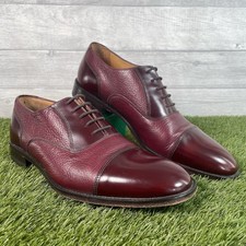Mens Loake Bibury Burgundy Oxford Shoes Leather Dressed Formal Two Tone UK 7