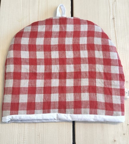 Linen tea cosy red - -,