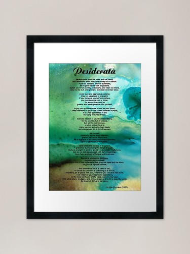 Desiderata words of wisdom - -,