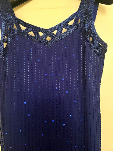 Gray osbourn blue beaded - blue,
