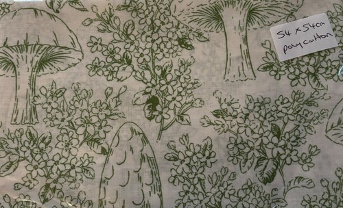 Fabric woodland flowers - fq-,