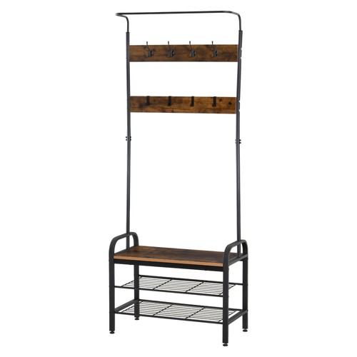Homcom industrial coat - coat, rack