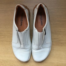 Russell & Bromley Flat Shoes Cream Leather Driving Slip On Loafers EU 37 UK 4 D