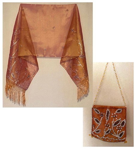 Orange pinky scarf - orange/pinky, scarf/shawl