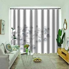 Attractive white large diamonds Printing 3D Blockout Curtains Fabric Window