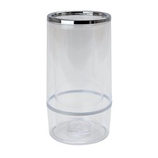 Chrome plastic wine bottle - &,