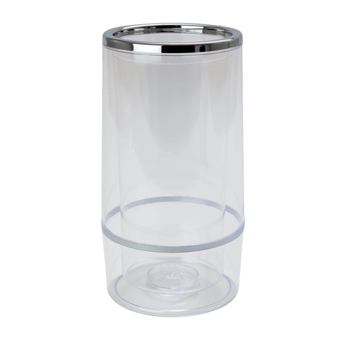 Chrome plastic wine bottle - plastic,