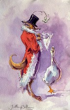 Funny Fox and Goose Christmas Cards pack of 10 by Jonathan Walker C192X