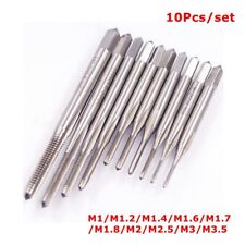 10Pcs DIY M1-M3.5 Mini HSS Machine Thread Tap Hand Screw Drill Bits Set Tool Kit