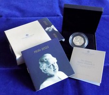 UK 2022 Silver Proof Piedfort 50p Coin, Queen Elizabeth II (Ref. t6919)