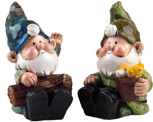 Sitting garden 17cm gnome - garden,
