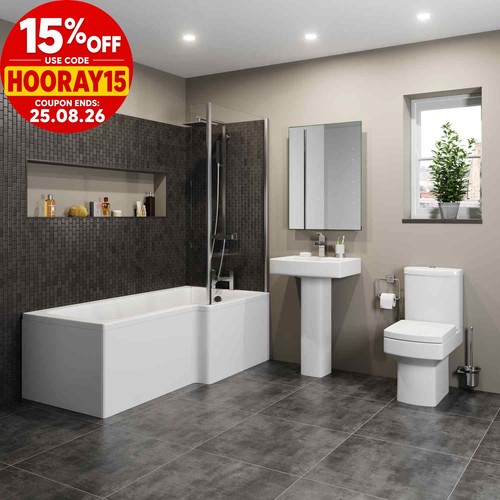 Bathroom suite shaped rh - bathroom,