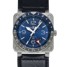 BELL & ROSS Br03-93 Gmt Blue BR0393-BLU-ST/SCA Blue Men's Used Watch #111026