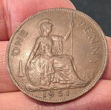 GEORGE VI - ONE PENNY - 1951 -