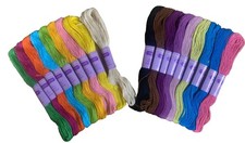LOOPDEDOO SKEINS CROSS STITCH THREADS FLOSS - 18 COLOUR X 8 METER-PACK