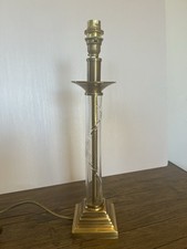 Vintage Marks And Spencer Cut Glass and Brass Table Lamp 16 inch A4