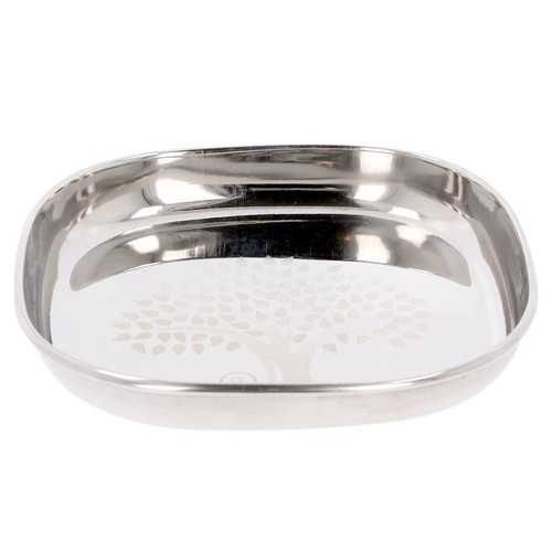 Stainless steel thali - thali, square