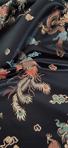 Black multicoloured dragon - multicoloured,