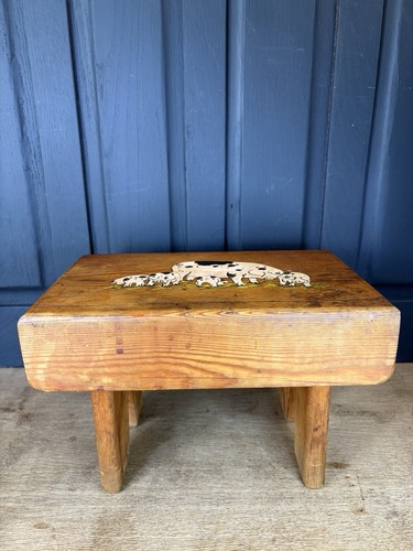 Vintage wooden mini stool - vintage,